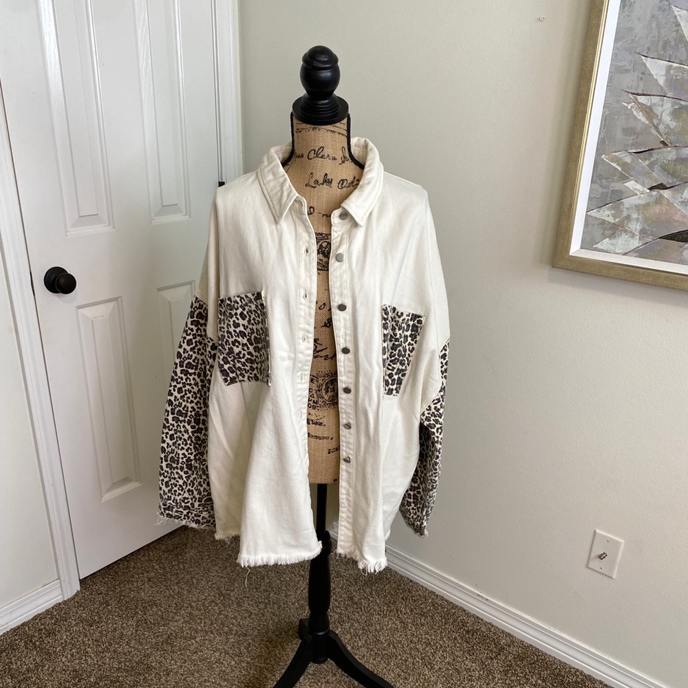 Animal print shacket